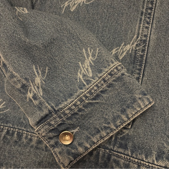 Air Jordan Flight Heritage Denim Button Up Blue Jean Jacket Mens Size S NEW $180 - Picture 4 of 7